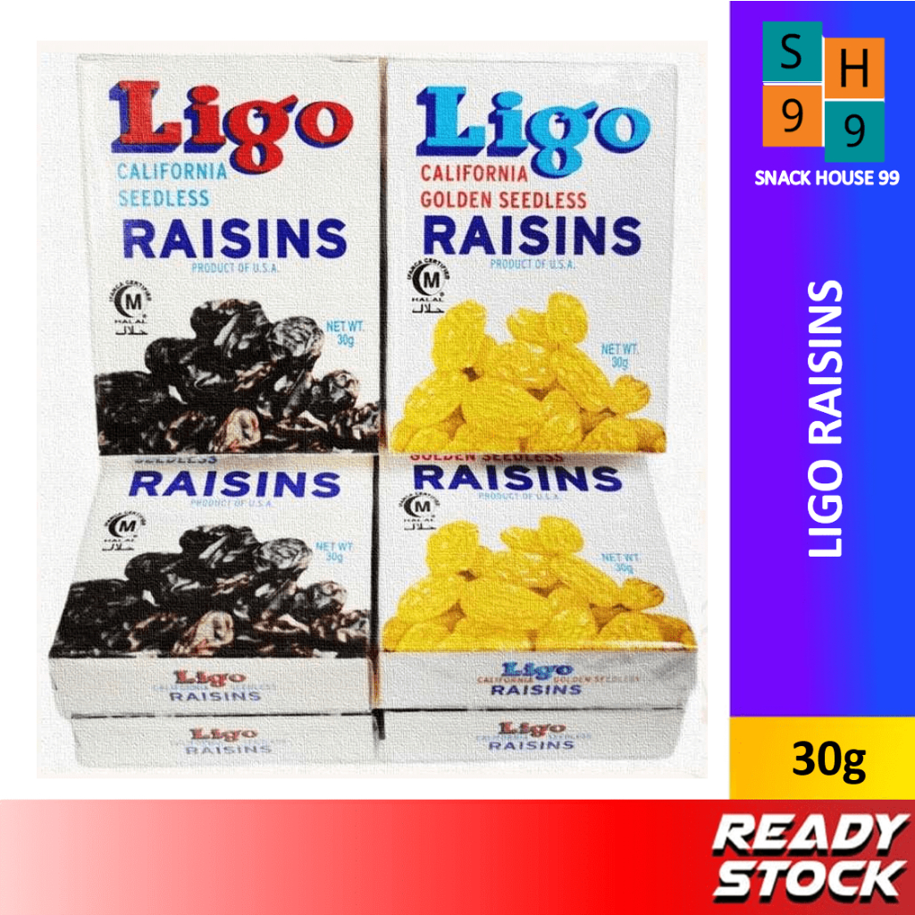30G LIGO CALIFORNIA SEEDLESS RAISINS GOLDEN/ BLACK | Shopee Malaysia