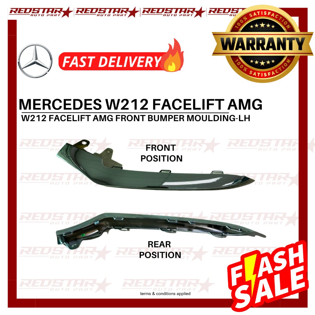 Mercedes W212 Facelift AMG Front Bumper Chrome Moulding LH RH NEW-OEM ...