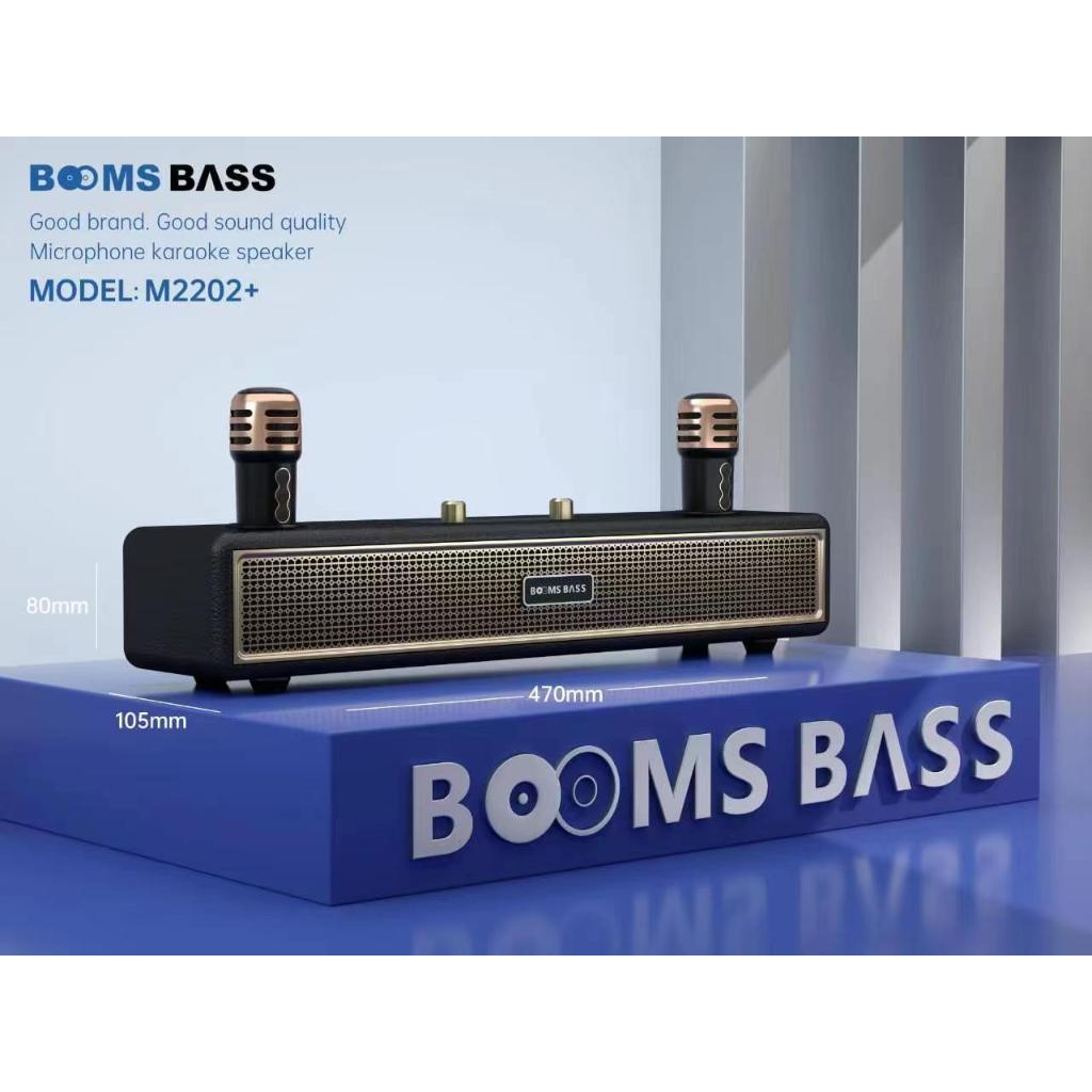 BOOMS BASS M2202+ TWS Wireless Bluetooth Dual Microphone Karaoke Family