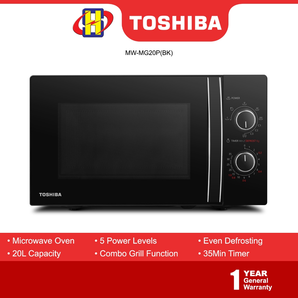 Toshiba Microwave Oven (20L/1000W) 5 Power Levels Combi Grill Microwave