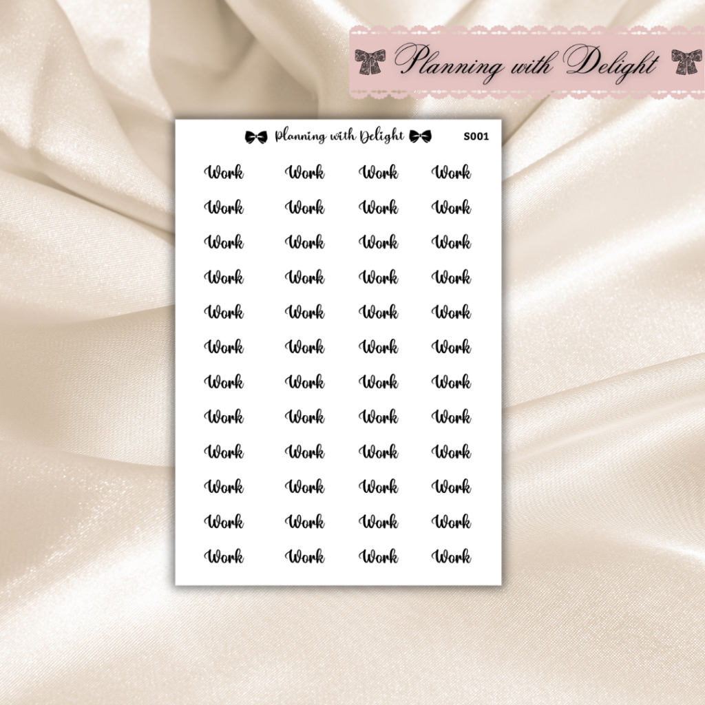 Script Stickers S001 Work | Shopee Malaysia