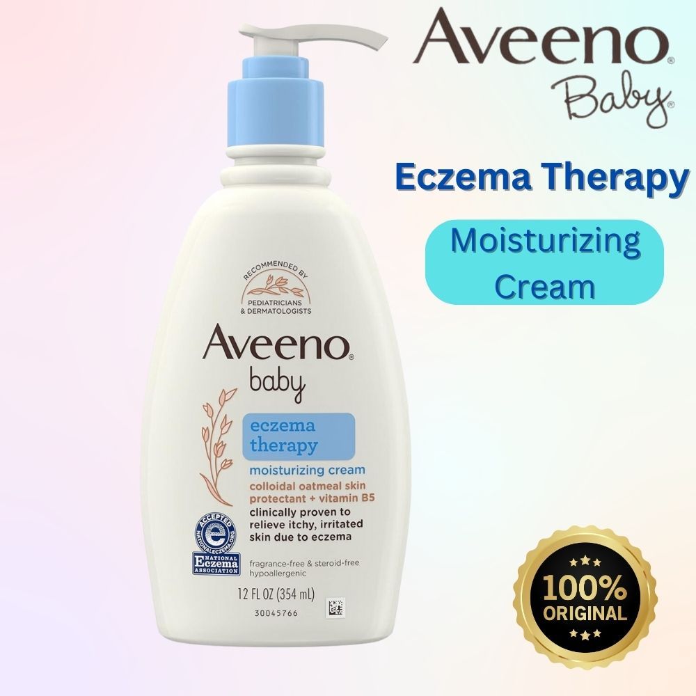 Aveeno, Baby (354ml) Eczema Therapy Moisturizing Cream, Natural Colloidal  Oatmeal & Vitamin B5, Fragrance Free