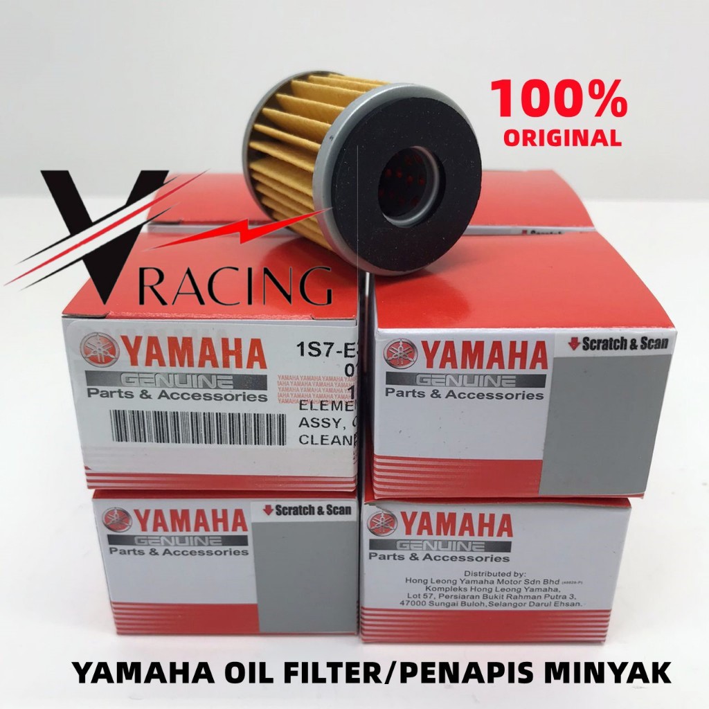 YAMAHA OIL FILTER/PENAPIS MINYAK 100 ORIGINAL YAMAHA HONG LEONG