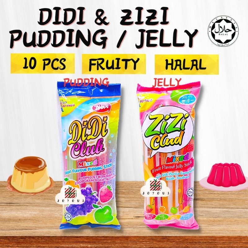 10pcs Didi Club Mixed Fruit Pudding Stick / Zizi Club Jelly Stick