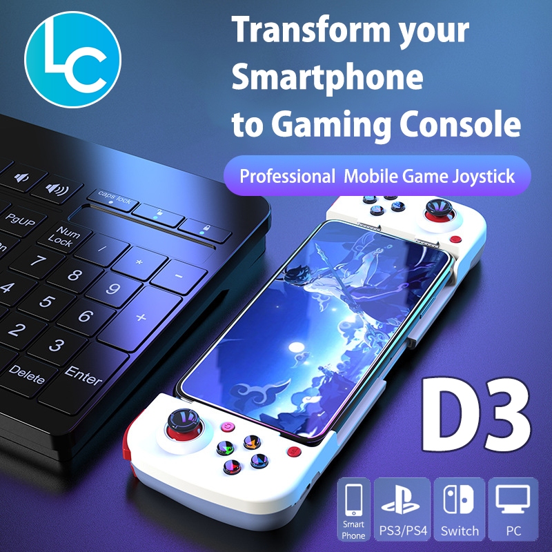 D3 Wireless Bluetooth 5.0 Game Controller Telescopic Gamepad Joystick