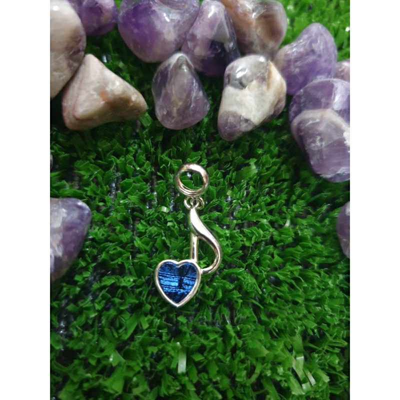 Natural Crystal Blue Meteorite Pendant Love Shape | Shopee Malaysia
