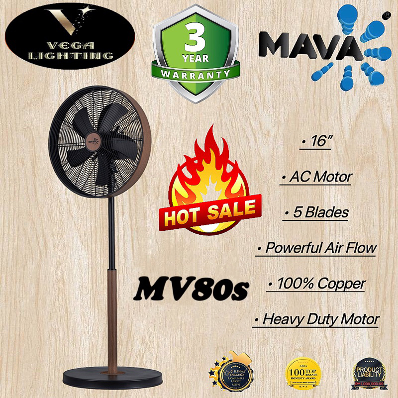 Mava MV80s / Stand Fan / Tower Fan / Kipas Diri / 16” | Shopee Malaysia