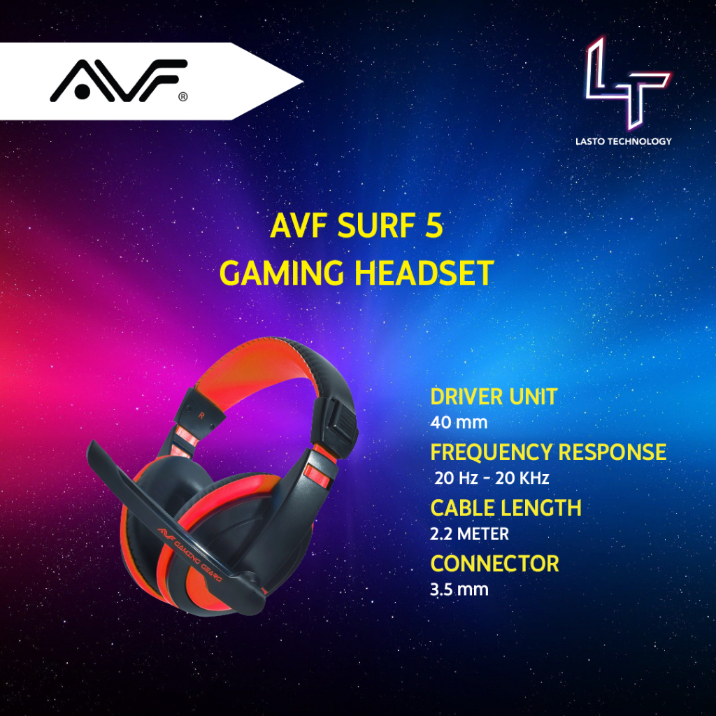 AVF Surf 5 Gaming Headset (RED/BLUE) | Shopee Malaysia
