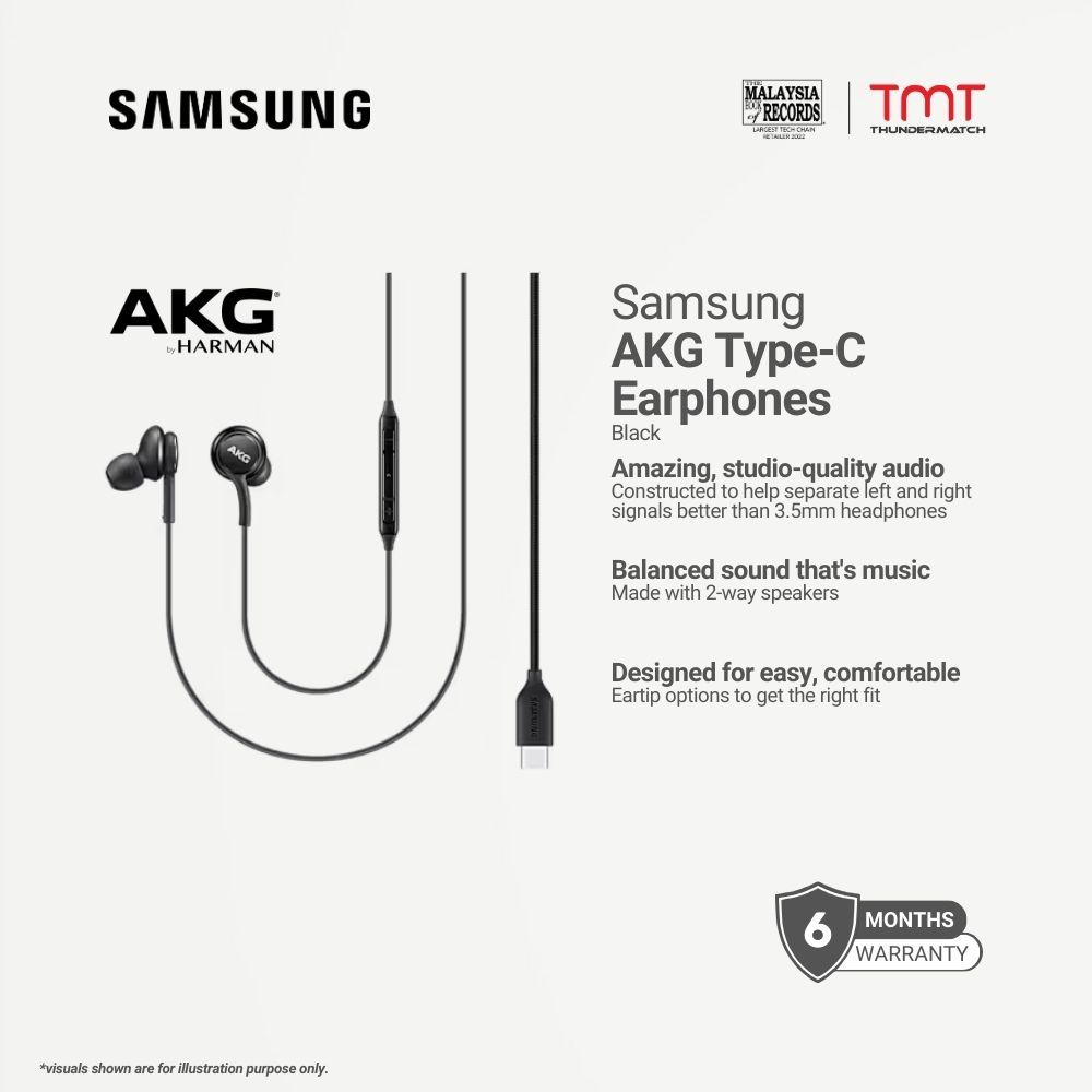 Samsung AKG TypeC Earphones Black /White Shopee Malaysia