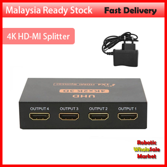 4K HD-MI Splitter 1 Input to 2  4 Output Full HD 1080P 4K 2K Support 3D Enhanced 1.4B
