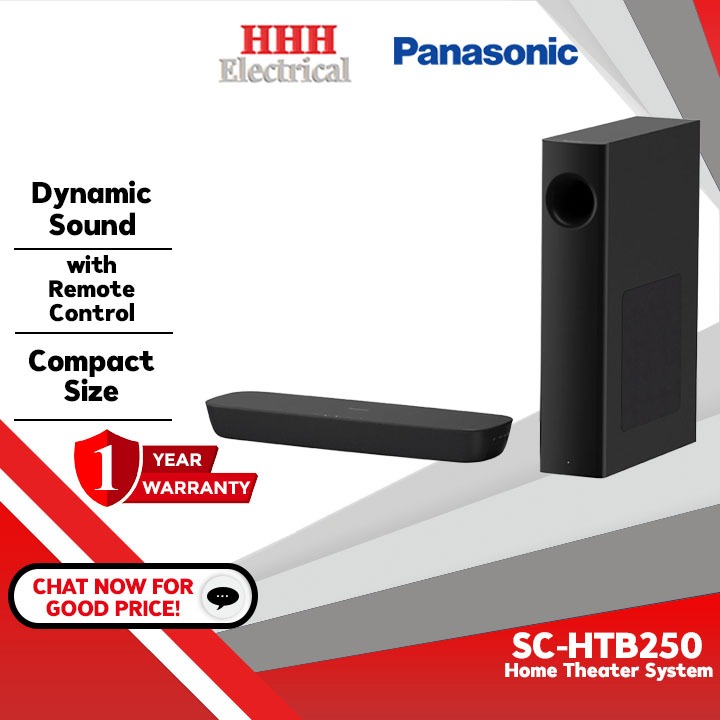 PANASONIC 120W COMPACT SOUND BAR (SC-HTB250) BLACK