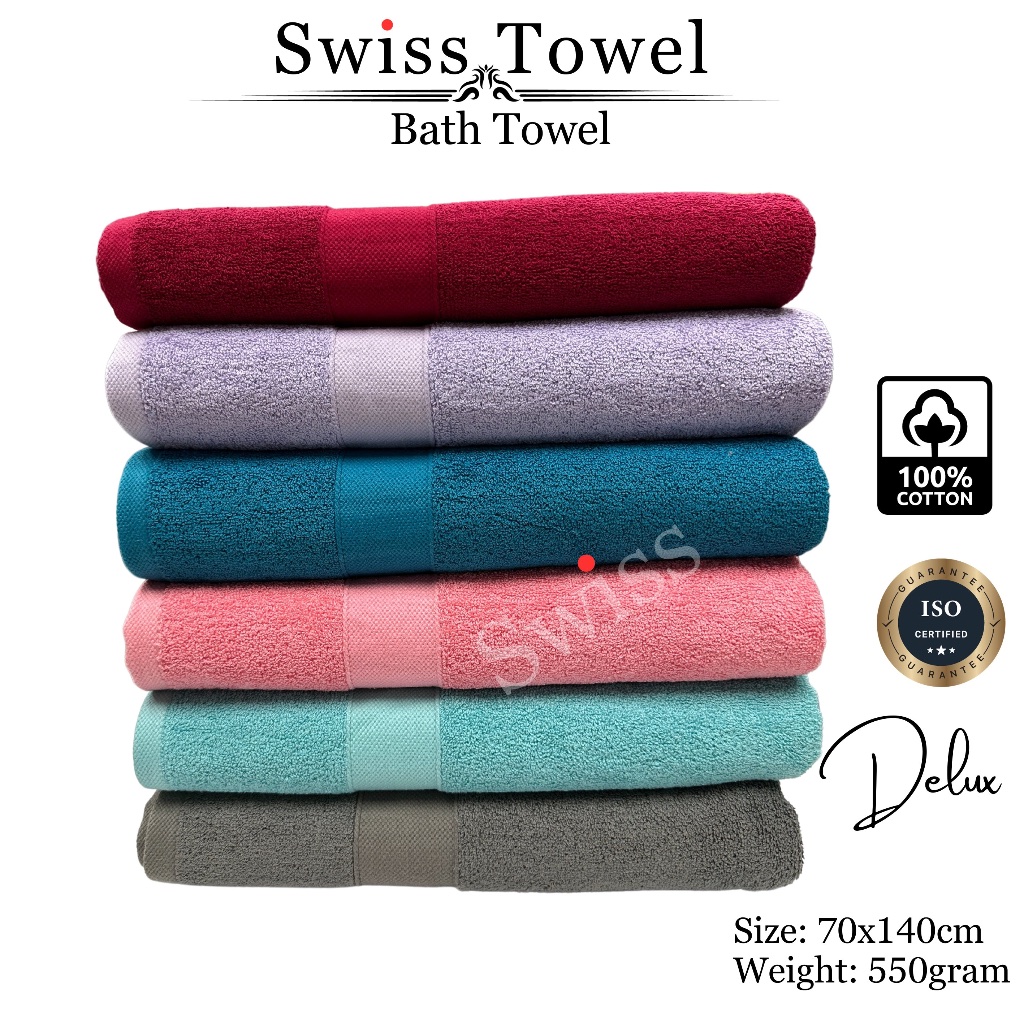 Swiss Towel - Premium Bath Towel Pure Cotton 70x140cm Water Absorbent ...