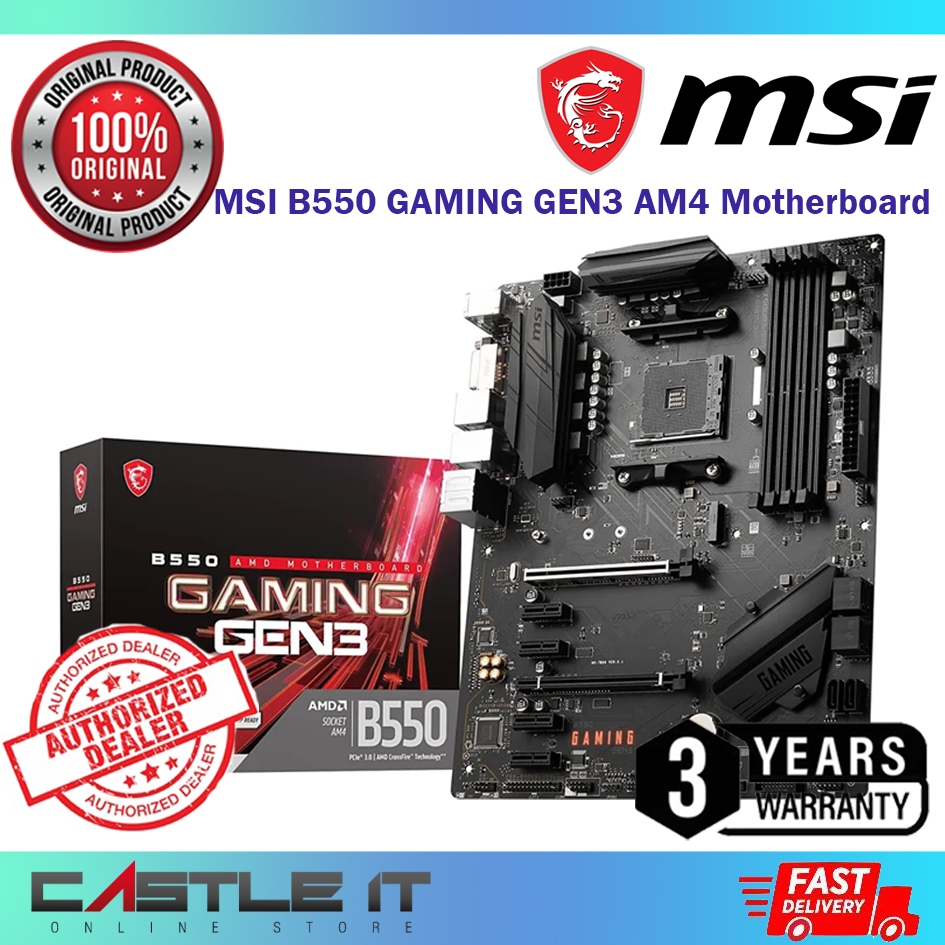 MSI B550 GAMING GEN3 AM4 Motherboard Combo Deal Mainboard Ryzen 7 5800X