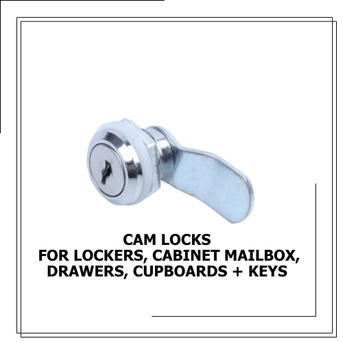 CAM LOCKS FOR LOCKERS, MAILBOX, DRAWERS, CUPBOARDS + KEYS