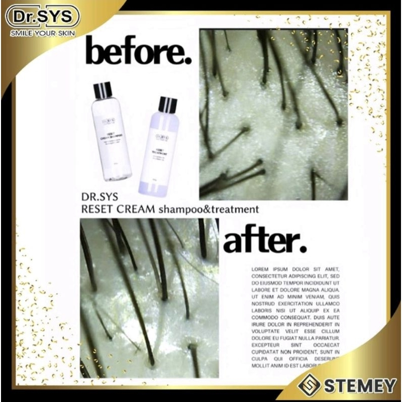Ready Stock] Dr SYS Reset Cream Shampoo & Reset Treatment 500ml