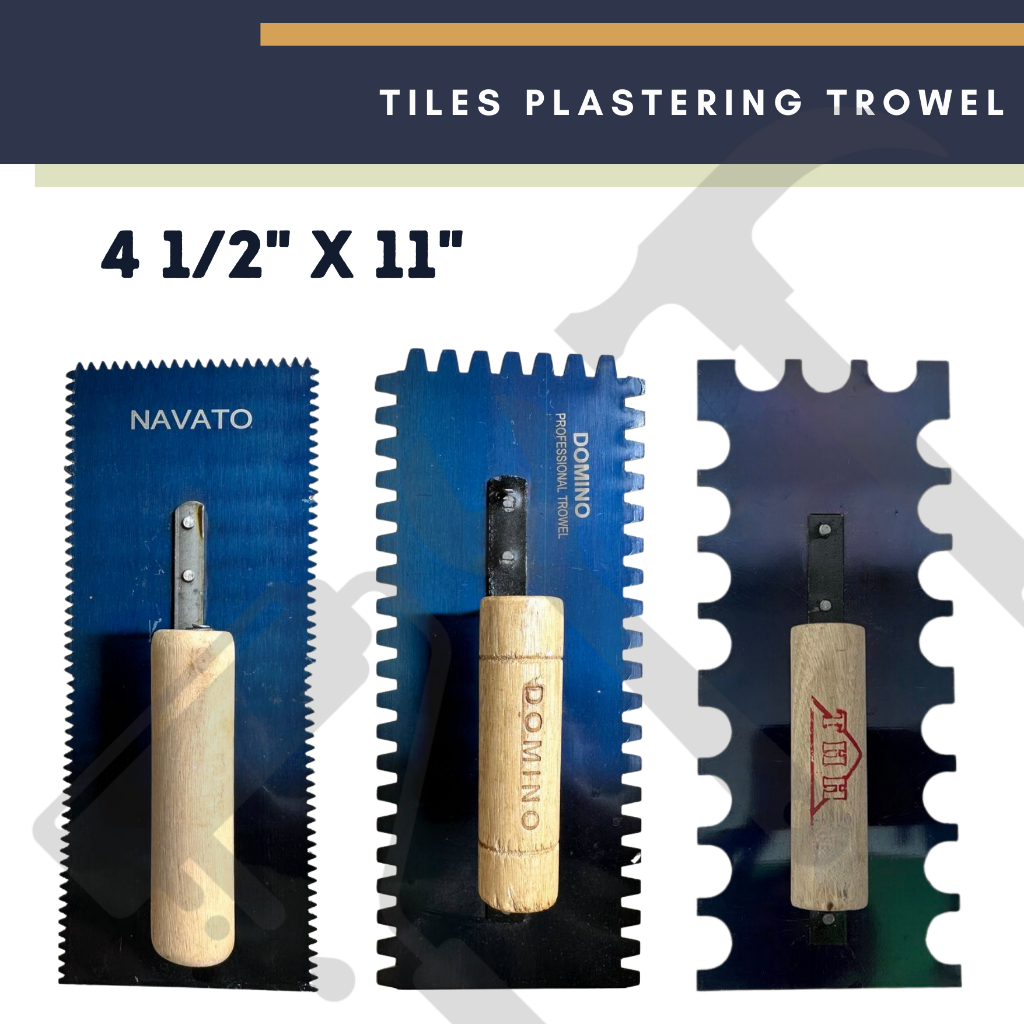 Mosaic Tiles Plastering Trowel Pisau Plaster Jubin Square Teeth Notched