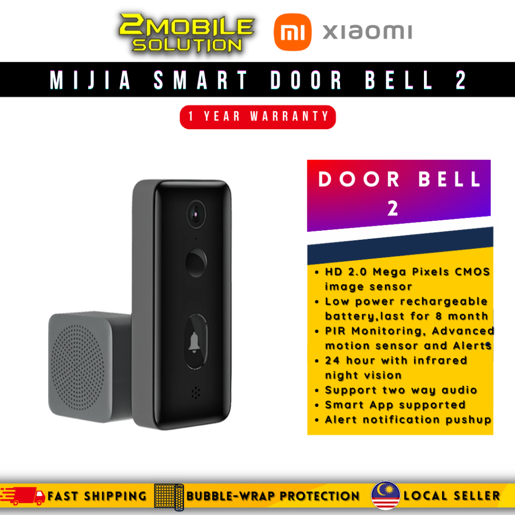 XIAOMI MIJIA Smart Doorbell 2 [AI Face Recognition Infrared Night