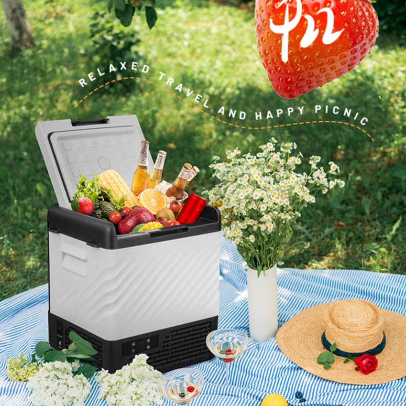 ️DC12/24V AC220V Portable Solar 22L Compressor Mini Car Fridge Freezer ...