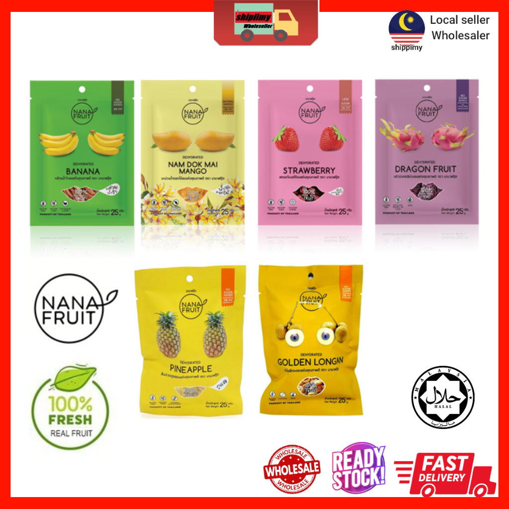 HALAL Thailand Healthy Snacks NANA FRUIT, Dehydrated Thai Fruit Snacks ...