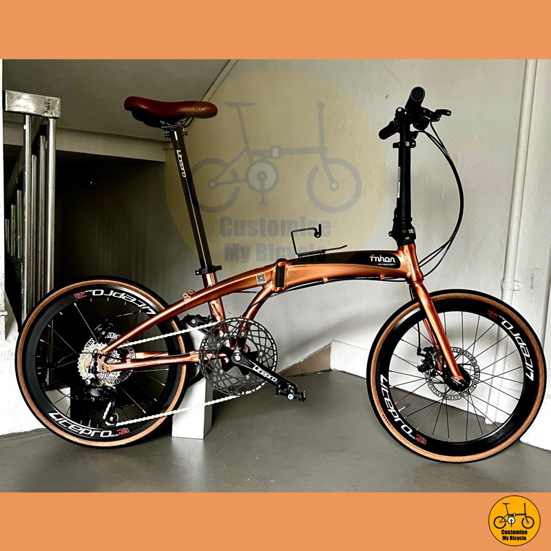 Fnhon Tornado 22” • 9 Gears Shimano • Litepro Innova • Rose Gold ...