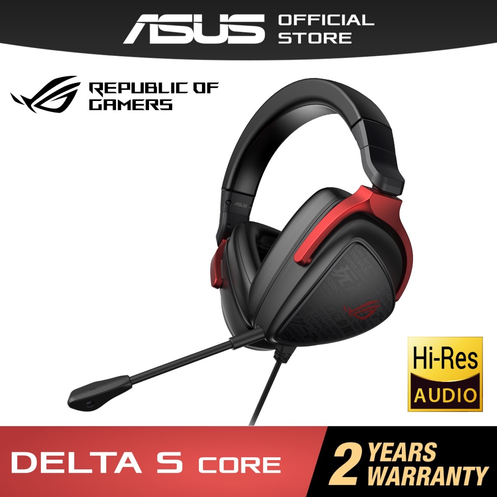 Asus Rog Delta S Core Wired Gaming Headset Lightweight 3 5mm Virtual 7 1 Surround Sound Shopee