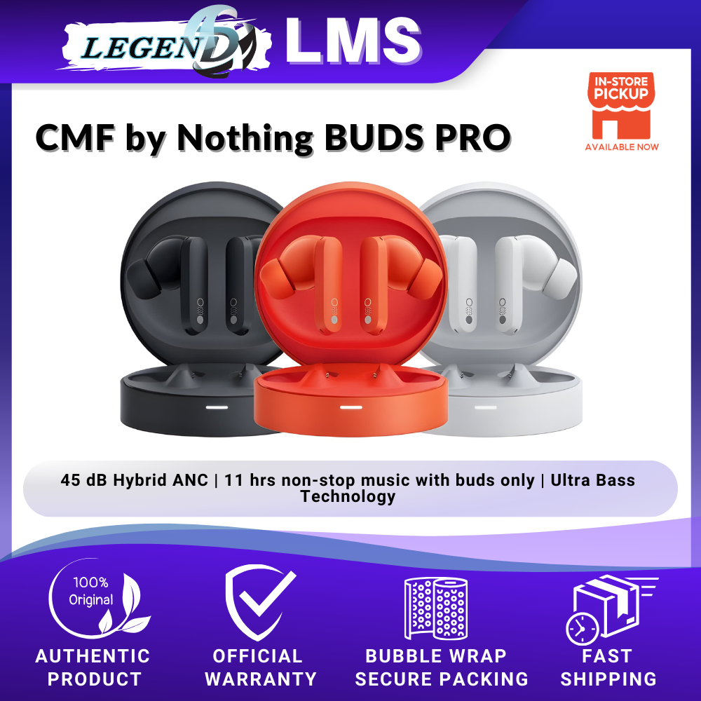 CMF By Nothing Buds Pro Original Wireless Earbuds 45 DB Hybrid ANC ...