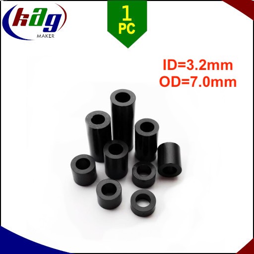 M6/M10 Black ABS Nylon Round Standoff Spacer ID=6.2mmOD=11mm Shopee