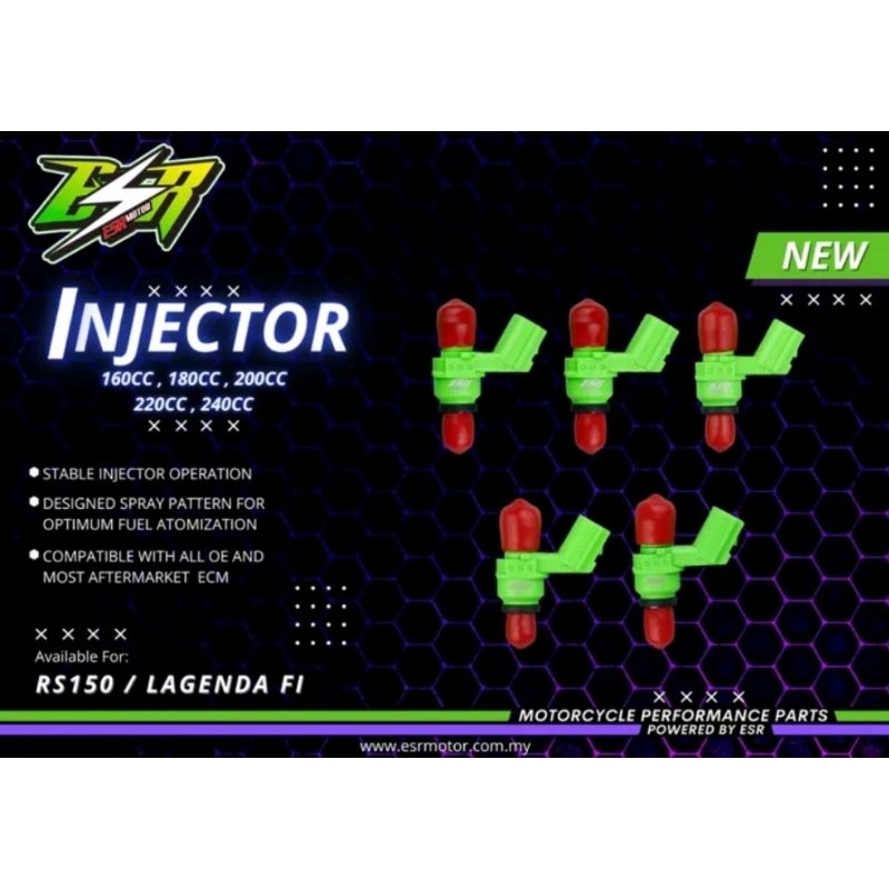 ESR Racing Honda Rs150 Racing High Flow Injector RSX SRL115fi | Shopee ...