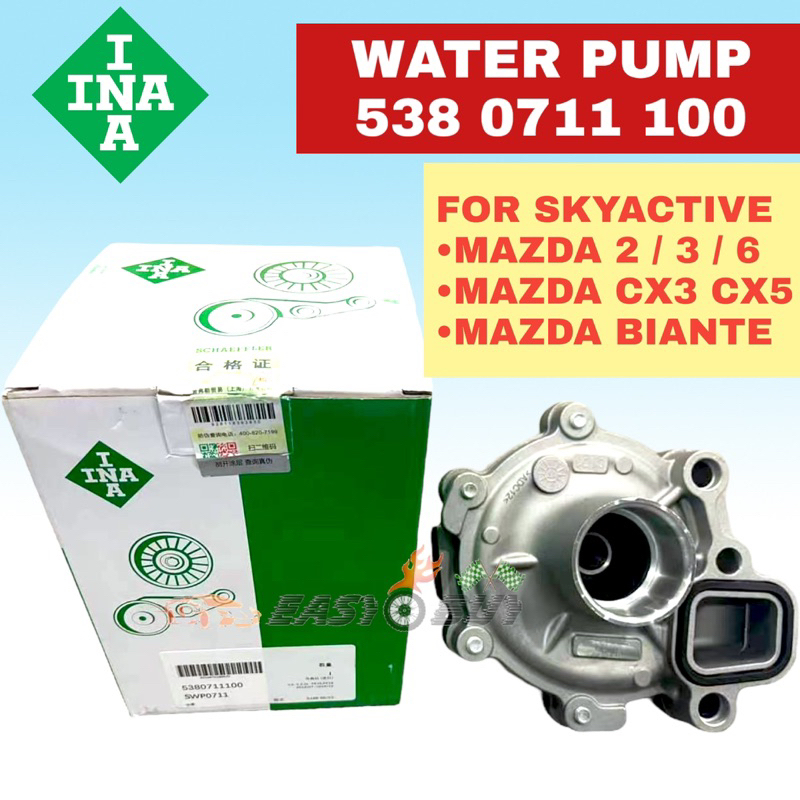 ORIGINAL INA WATER PUMP 538 0711 100 (SKYACTIVE) MAZDA 2 / MAZDA 3
