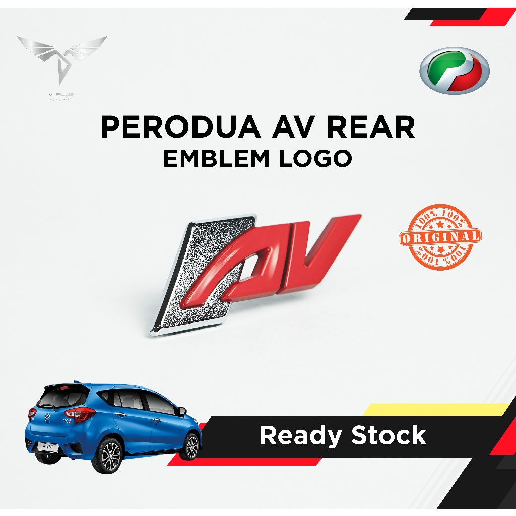 ORIGINAL PERODUA AV REAR EMBLEM LOGO | Shopee Malaysia