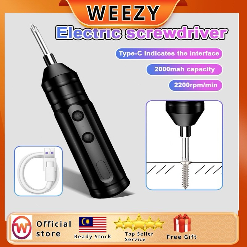3.7V Mini Electric Screwdriver USB Rechargeable Smart Cordless Electric ...