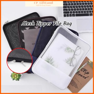 2 pcs Students A4 Stationery Book, Transparent Portable Zipper Bag, Clear  Nylon Tote Bags with Handles