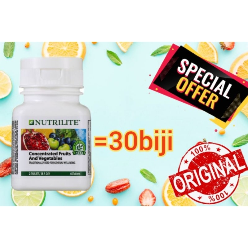 NUTRILITE Concentrated Fruits and Vegetables (30biji trial pack) Shopee Malaysia