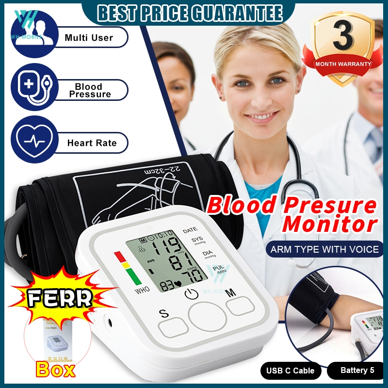 Blood Pressure Monitor Automatic Digital LCD Monitor Arm Blood Pressure
