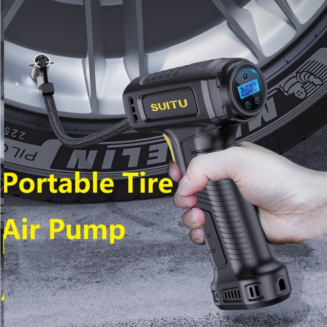 Cordless Rechargeable 120W Electric Pump Car Motorcycle Tyre Pump