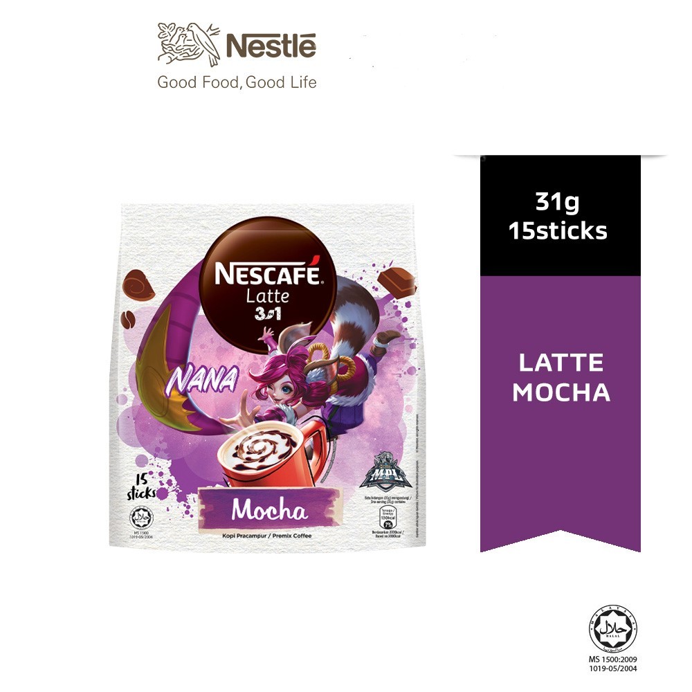 Nescafe Latte Mocha (15 x 31g) - Creamy and Chocolatey Instant Premium ...