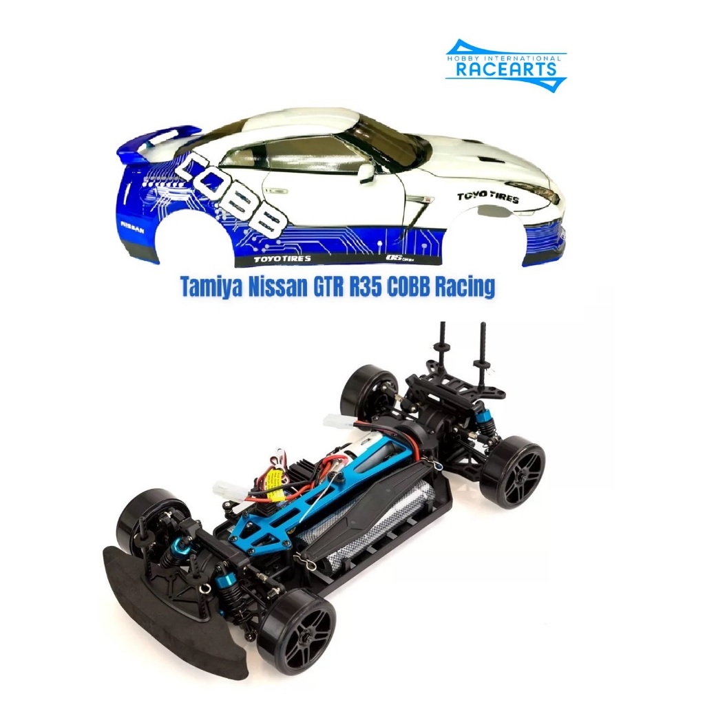 Tamiya 1/10 Nissan GTR R35 COBB Racing Airbrush Painted Wit Light ...
