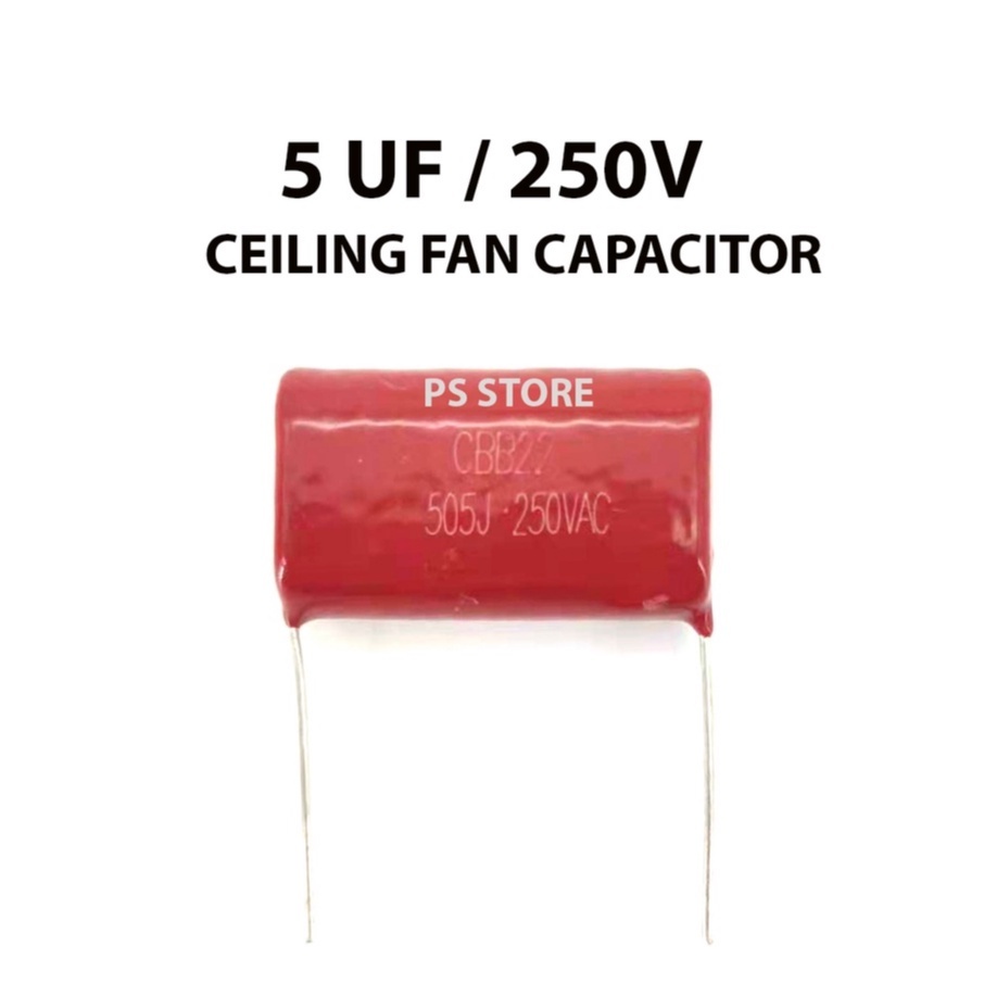 ( 1 PCS ) Panasonic KDK Ceiling Fan Condenser Capacitor ( 505J ) AC 5UF