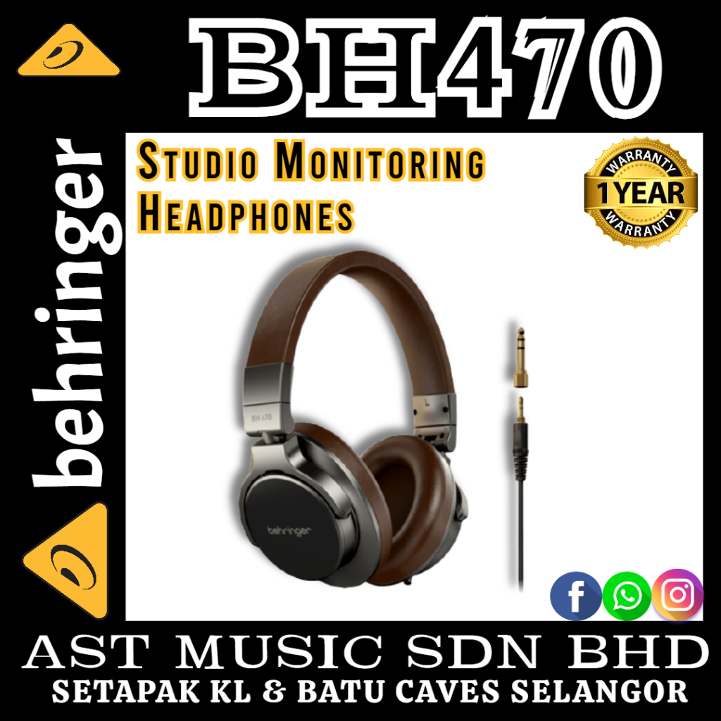 Behringer bh 470 discount compact studio monitoring headphones