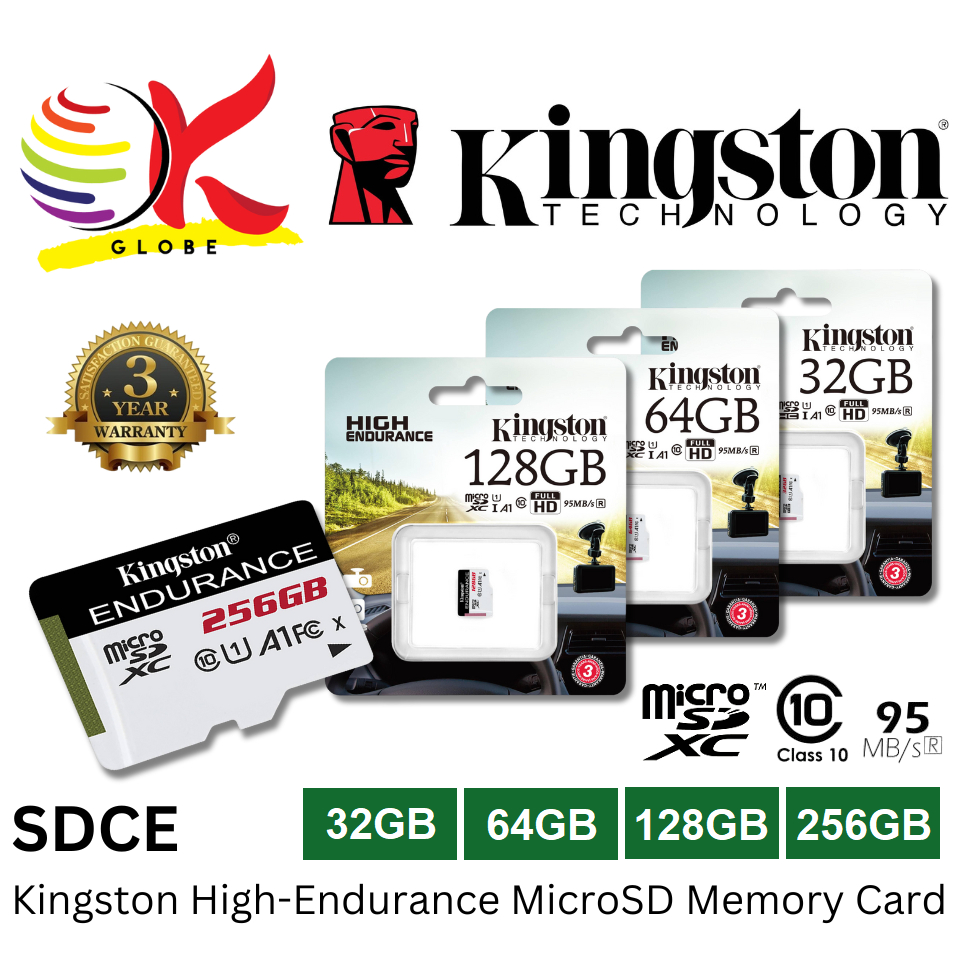 KINGSTON SDCE HIGH ENDURANCE MICROSD CARD CLASS 10 A1 MICRO SD CARD