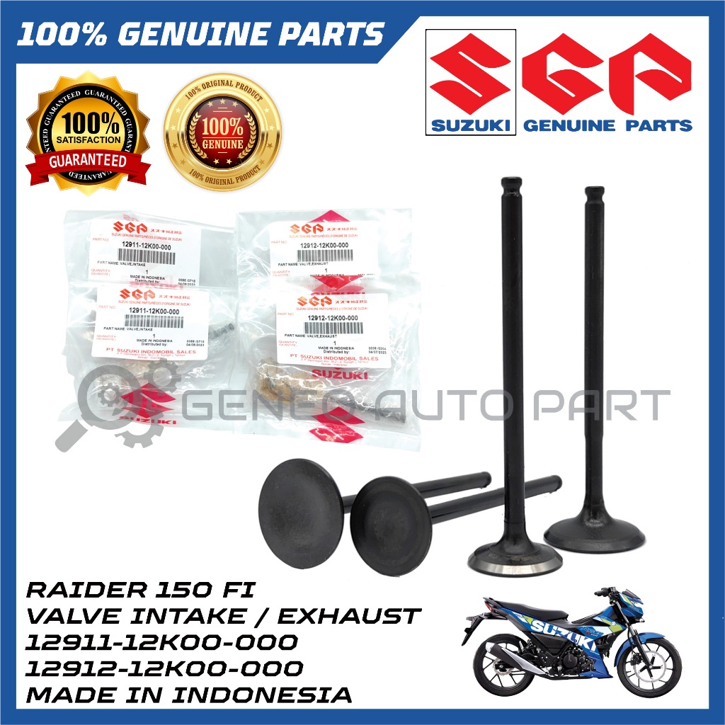 SUZUKI RAIDER 150 FI FUEL INJECTION VALVE EXHAUST VALVE INTAKE [000