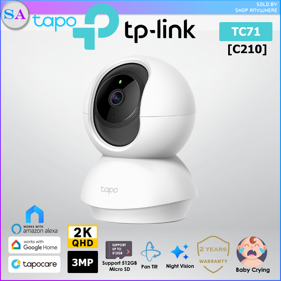 TC70, Pan/Tilt Home Security Wi-Fi Camera