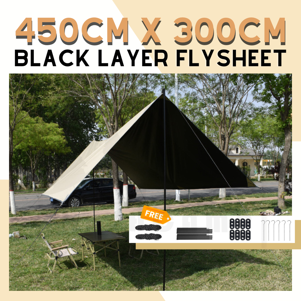 EXTRA Large Flysheet Camping Tent Canopy Outdoor Shelter Alas Floor Sheet Bumbung Khemah Trap