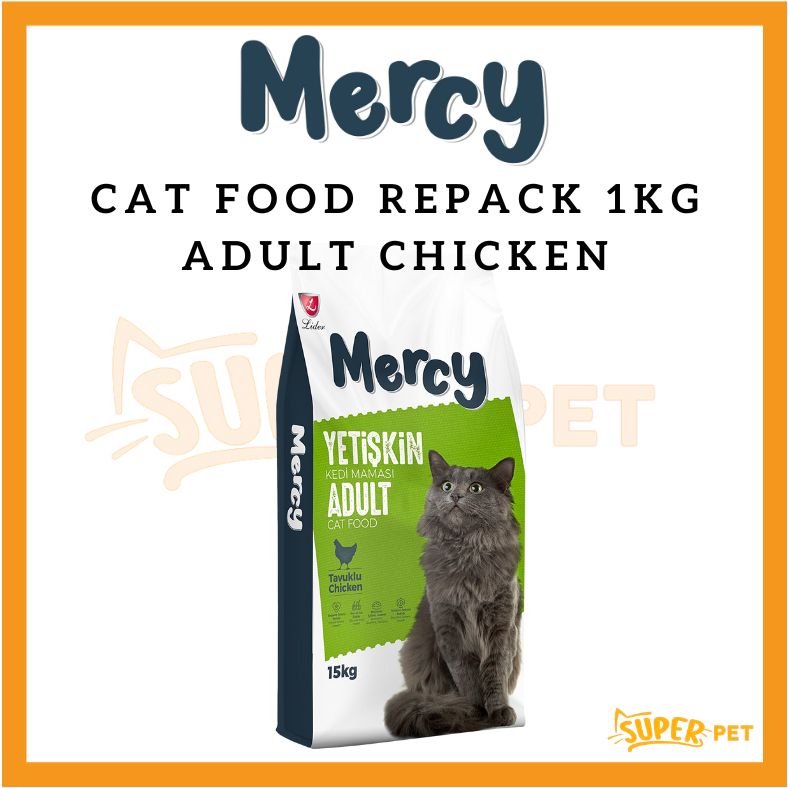 Original Repack Mercy Adult Cat Food - Chicken 1kg | Shopee Malaysia