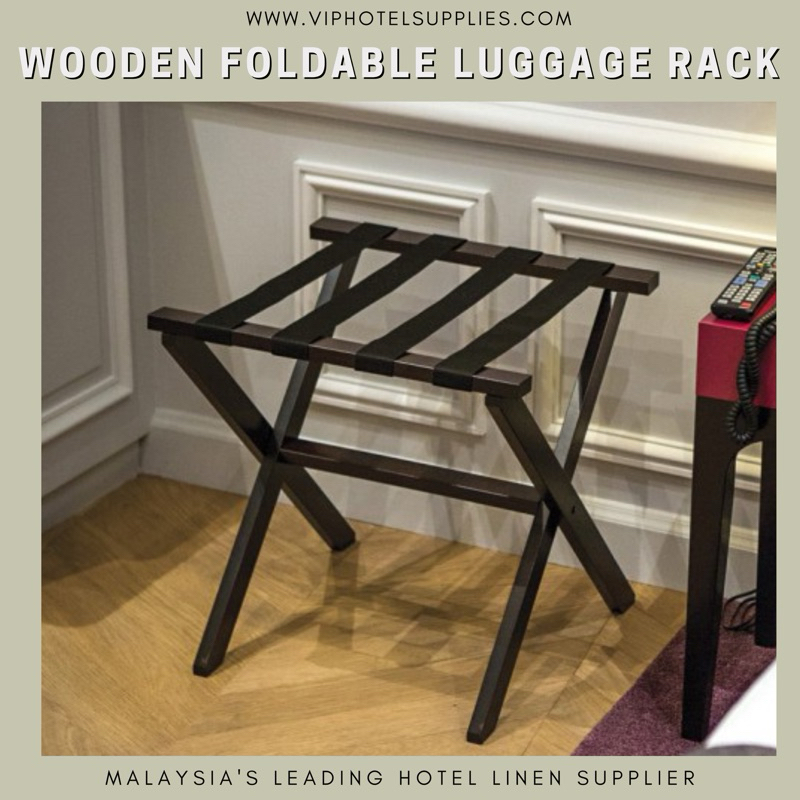 Wooden Foldable Luggage Rack for Hotel Airbnb / Rak Bagasi 酒店行李架