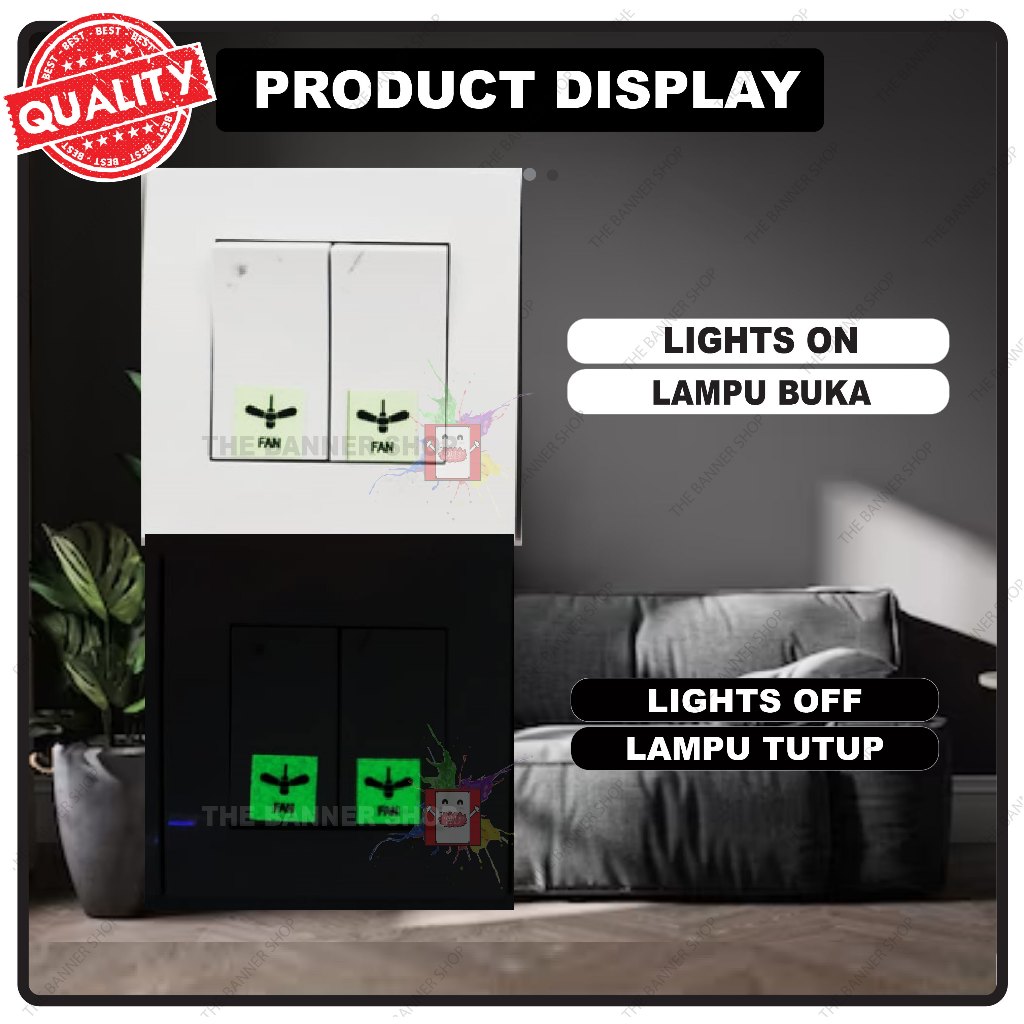 Suis Label Glow in the Dark Sticker/ Switch Label Fluroscence Sticker ...