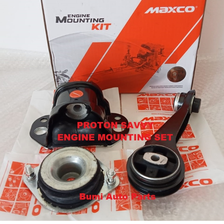 Proton Savvy Engine Mounting Set ( RH,LH & RR ) 3 Units Maxco Insulator ...