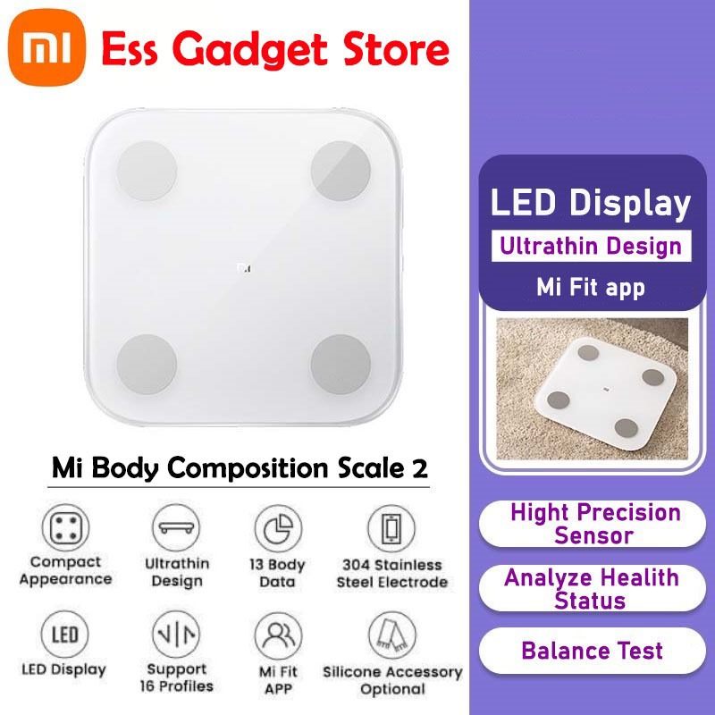 MYSET Xiaomi Body Fat Scale 2 Mi Composition Bluetooth 5.0 App
