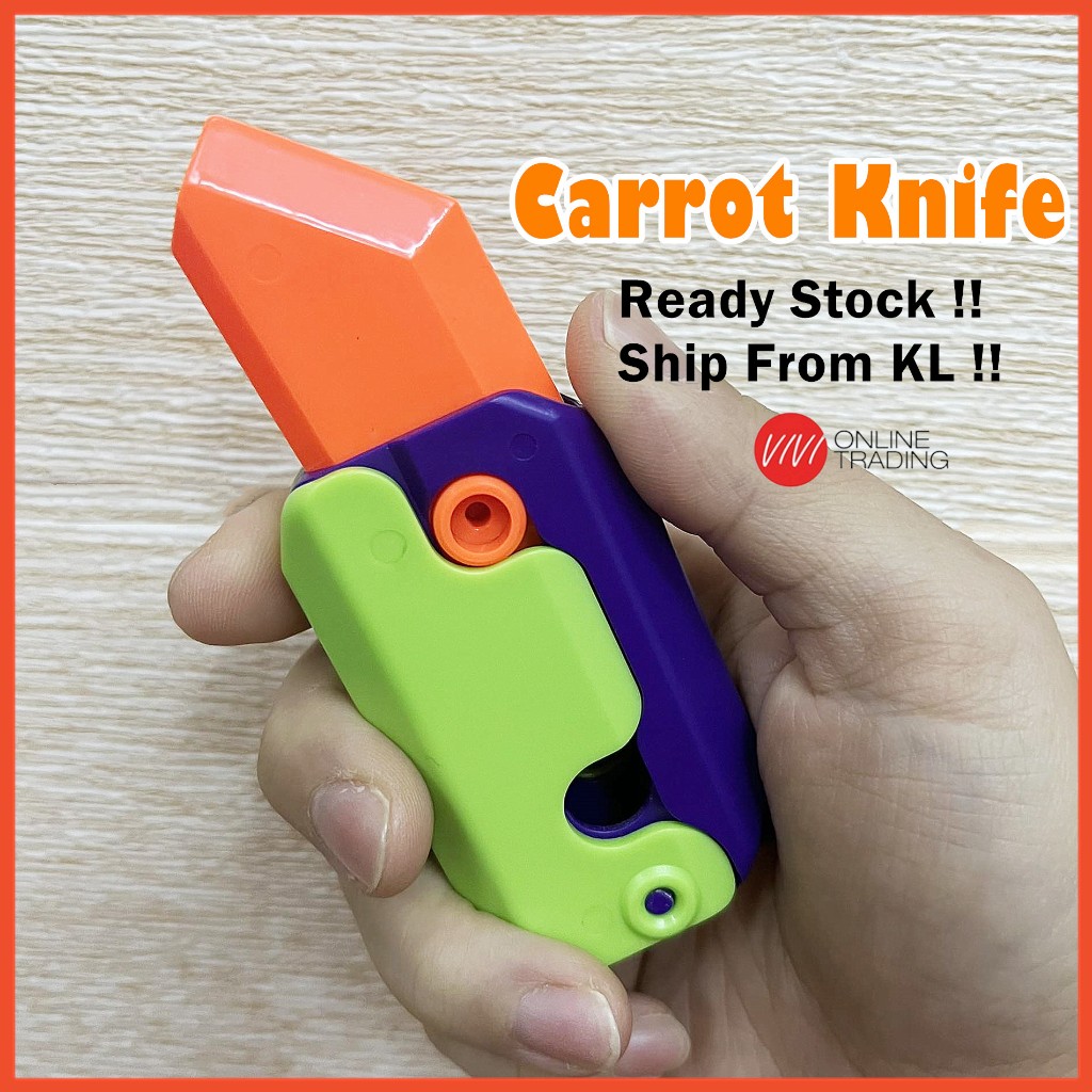 Carrot Knife Prank Toy 3d Mini Gravity Knife Toys Funny Finger Toys