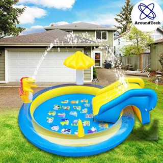 Inflatable dinosaur 2024 play mat